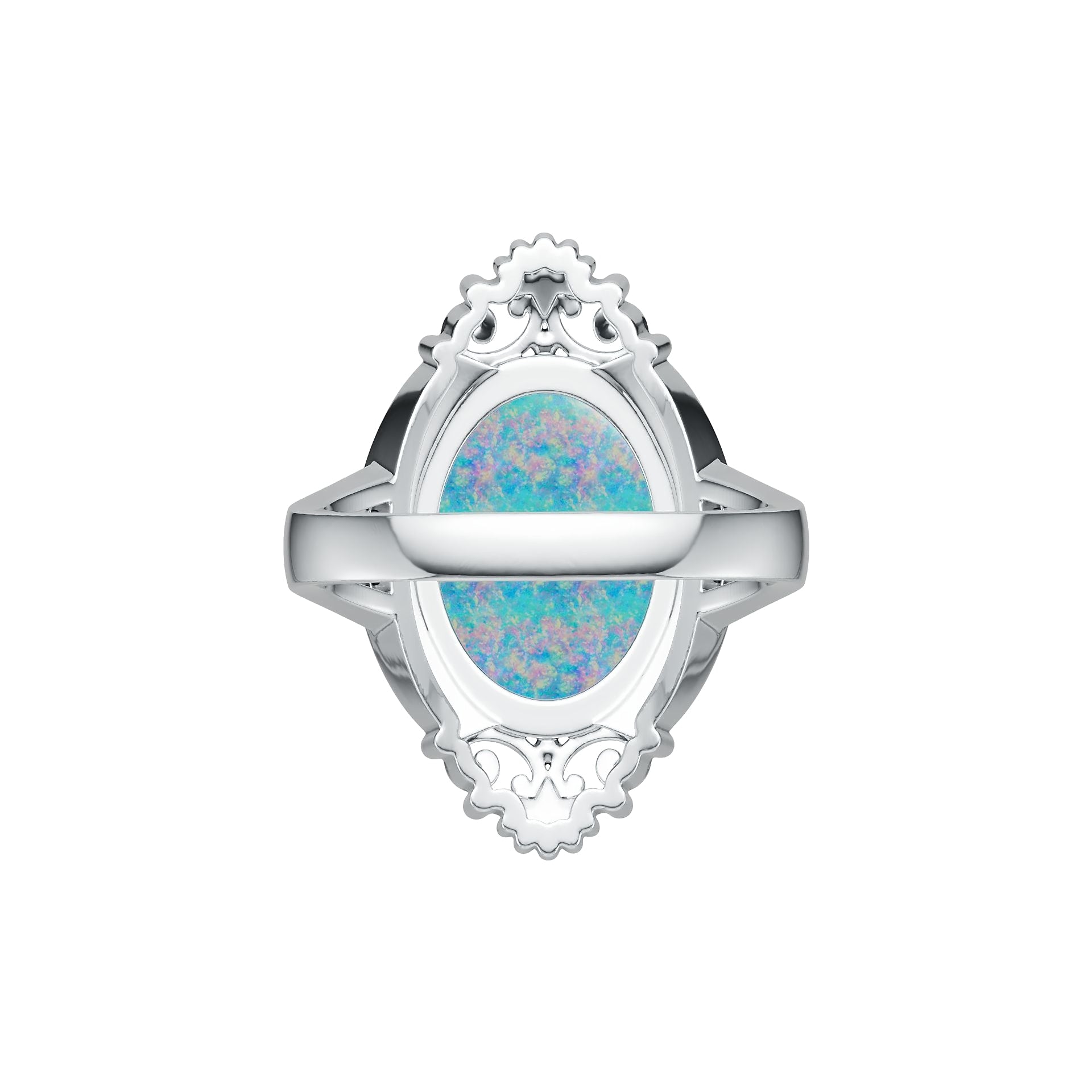 Sterling Silver Semi Mount Ring Setting Oval OV 16X12mm DHJ