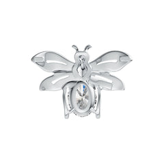 Sterling Silver Semi Mount Pendant Setting Oval OV 18X13mm Bee Theme DHJ