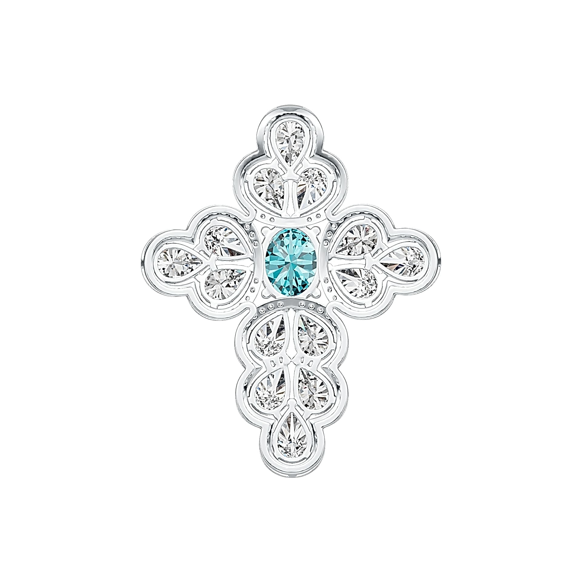 Sterling Silver Semi Mount Pendant Setting Oval OV 10X8mm PE 7X5mm DHJ