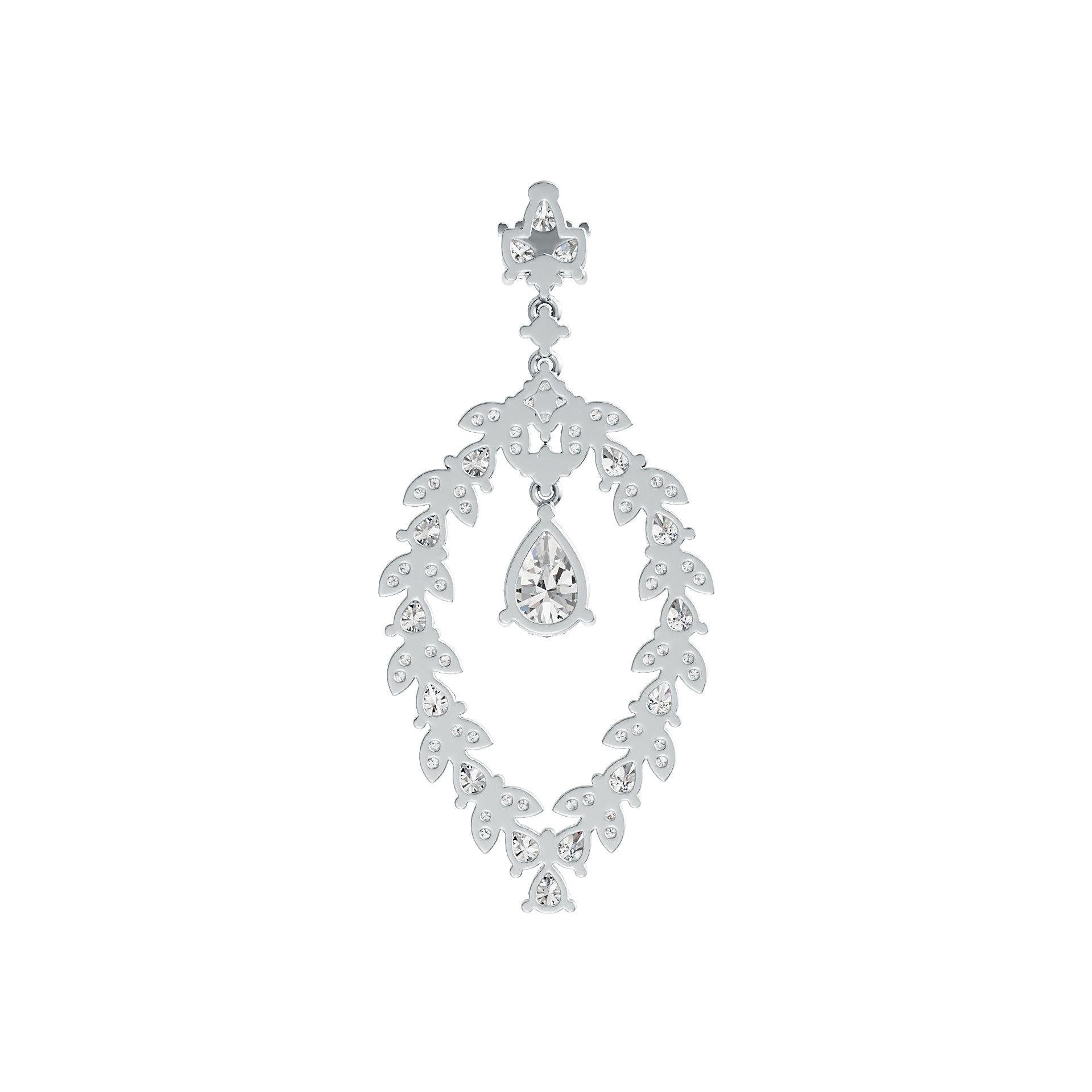 Sterling Silver Semi Mount Pendant Setting Pear PE 10X7mm DHJ