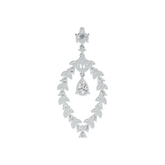 Sterling Silver Semi Mount Pendant Setting Pear PE 10X7mm DHJ