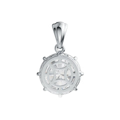Sterling Silver Semi Mount Pendant Setting Round RD 13mm DHJ
