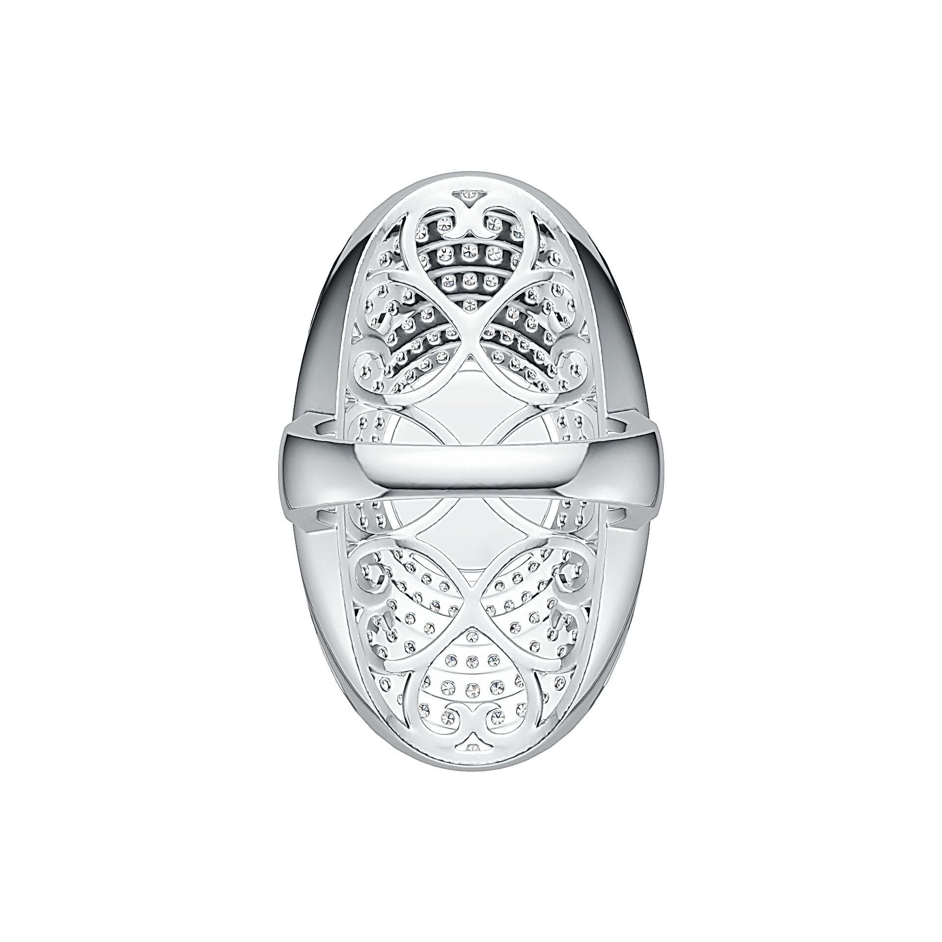 Sterling Silver Semi Mount Ring Setting Oval OV 12X10mm DHJ