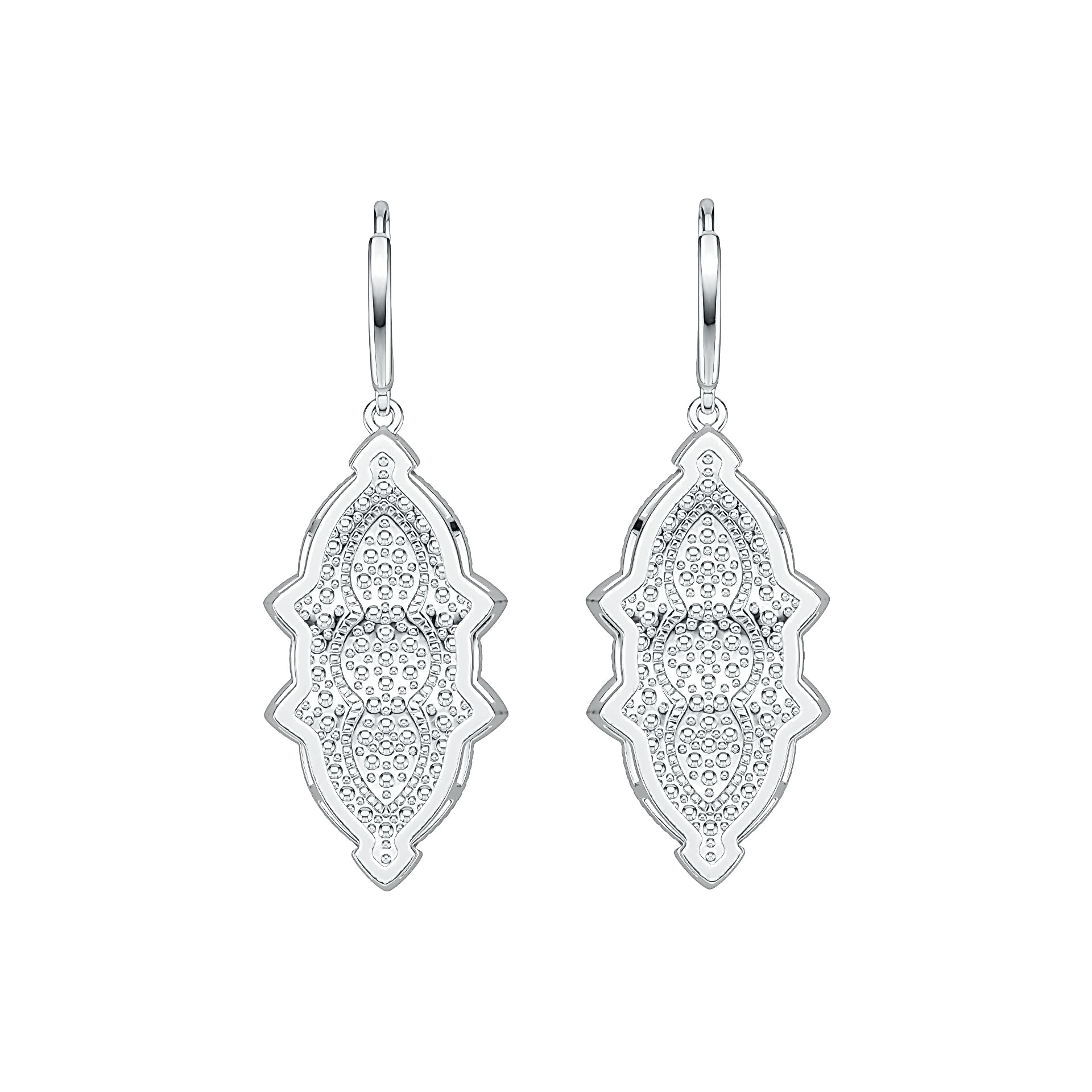 Sterling Silver Semi Mount Earrings Setting Round RD 2x2mm DHJ