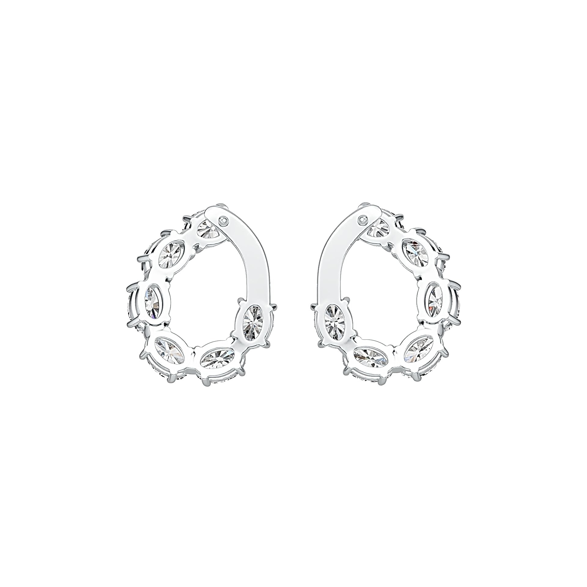 Sterling Silver Semi Mount Earrings Setting Oval OV 7X5mm DHJ