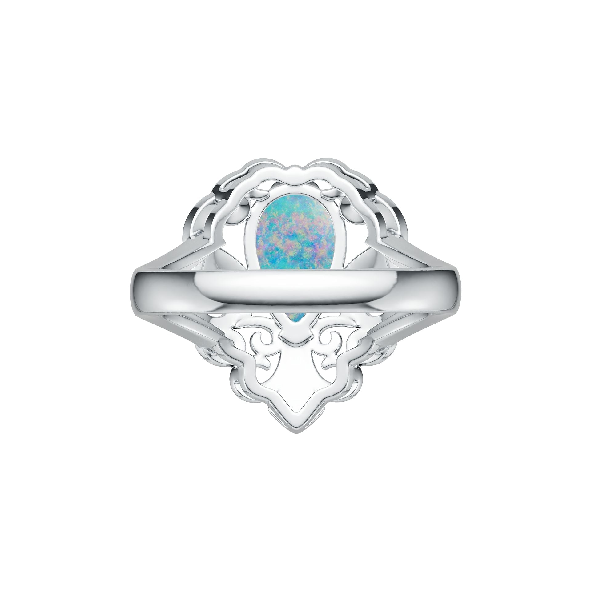 Sterling Silver Semi Mount Ring Setting Pear PE 12X8mm Cabochon DHJ
