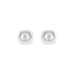 Sterling Silver Semi Mount Earrings Setting Cushion CU 5X5mm DHJ