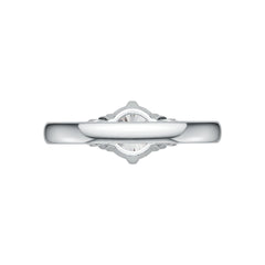 18K Gold Semi Mount Ring Setting Round RD 7x7mm Diamond Accent DHJ