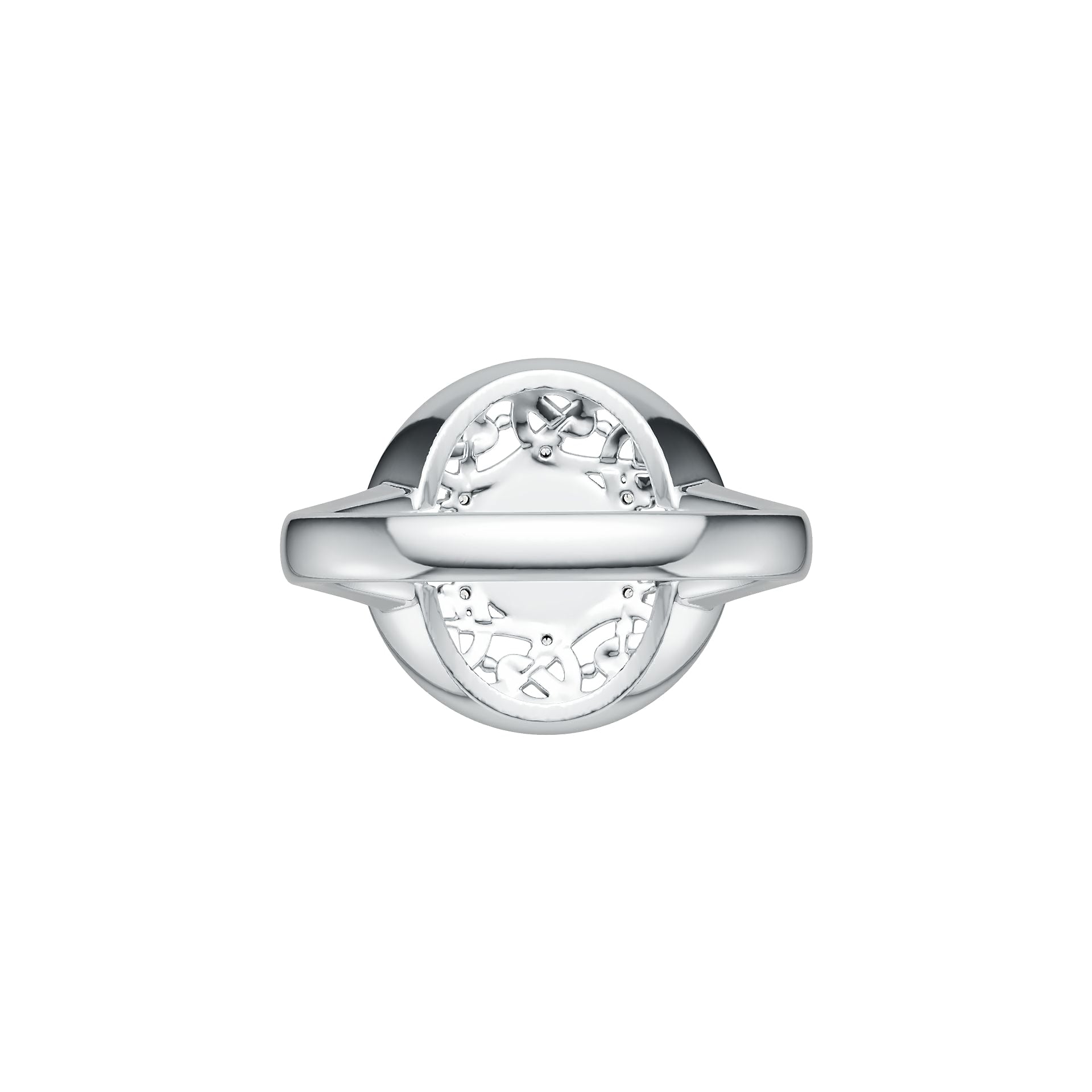 18K Gold Ring Starburst Celtic Knot Compass Theme Diamond Accent DHJ