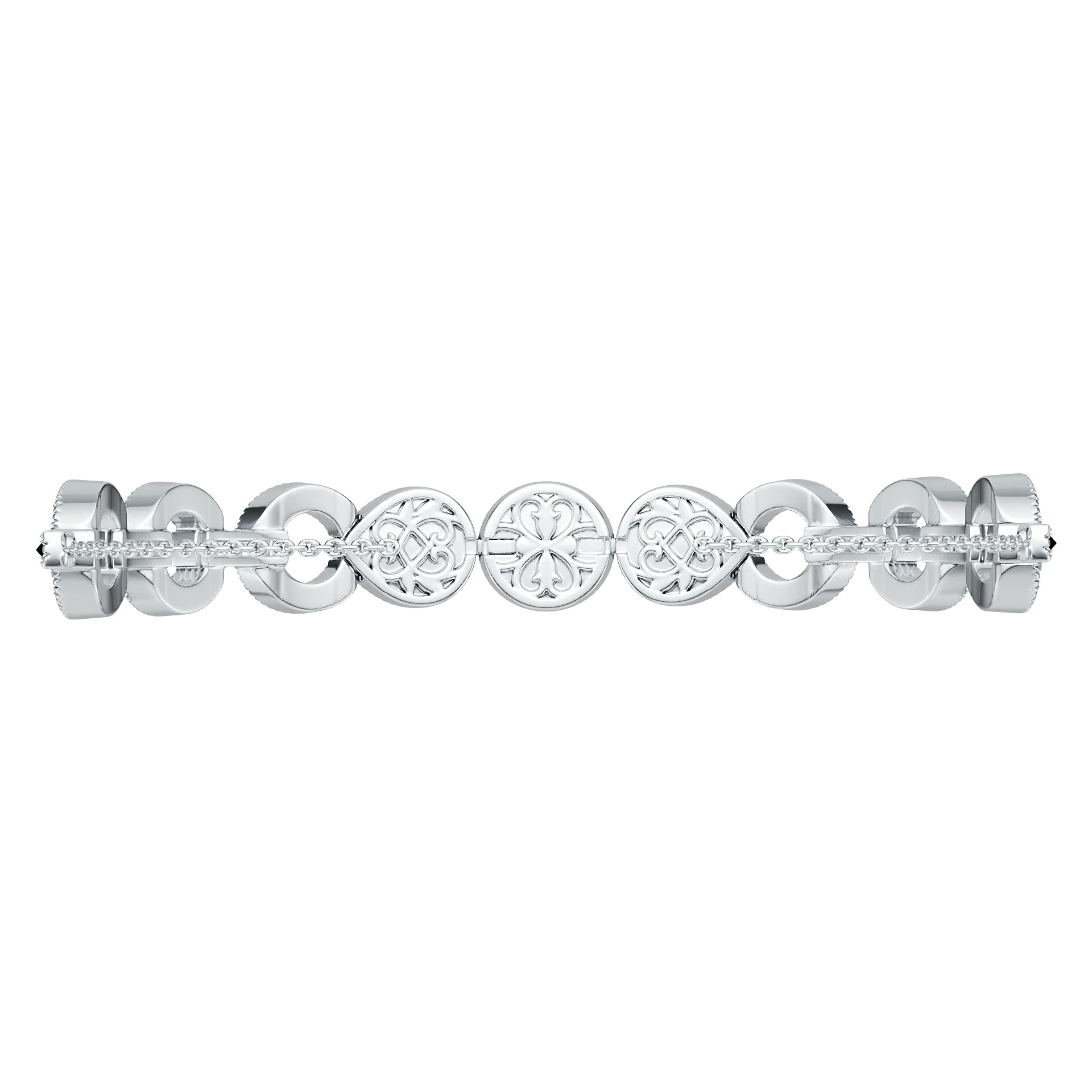 10K Gold Semi Mount Bracelet Setting Round Ro 2x2mm Moissanite Accent Syz Jewelry