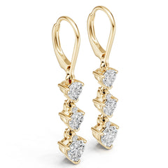 Platinum Semi Mount Earrings Setting Heart He 6x6mm Diamond Accent Syz Jewelry