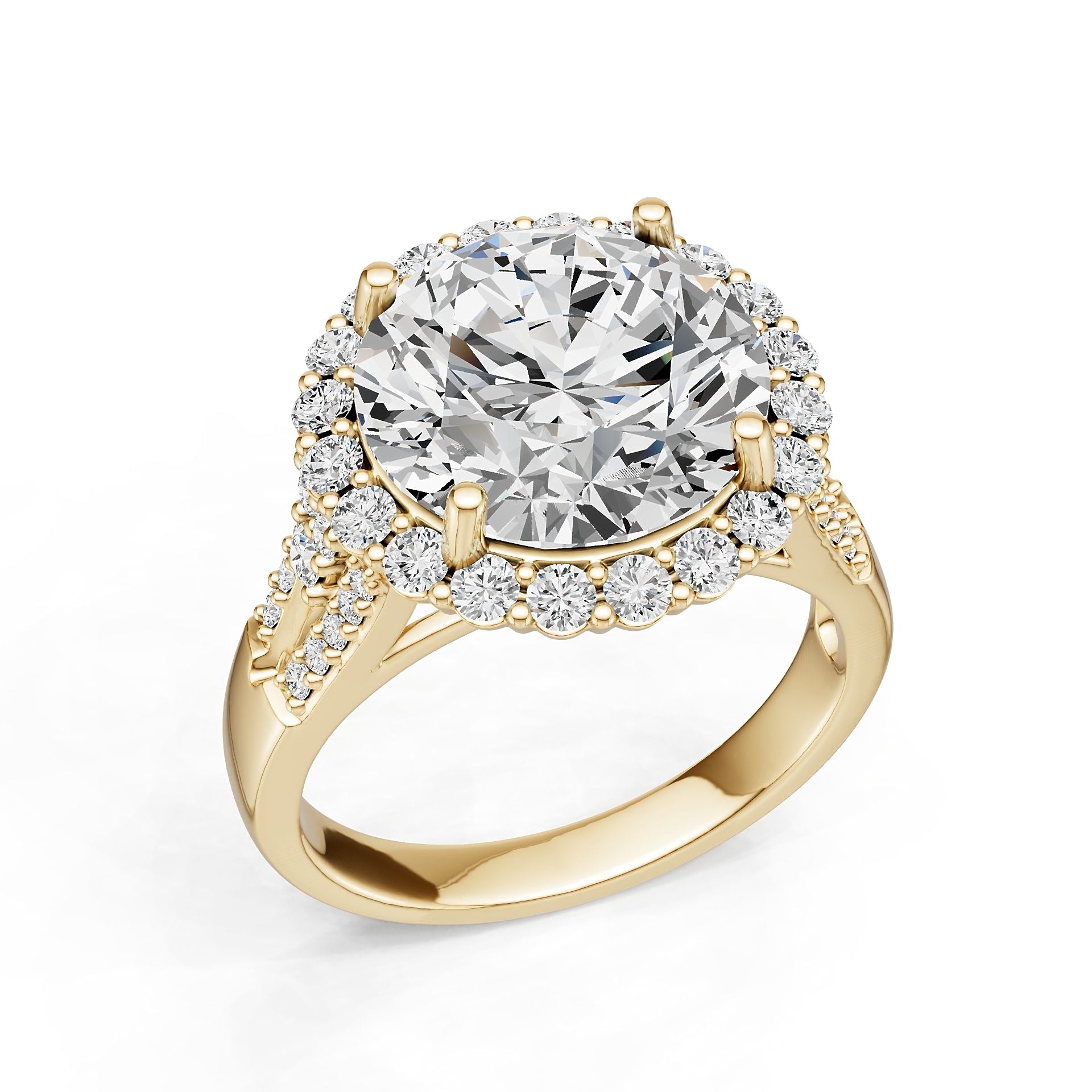 Sterling Silver Semi Mount Ring Setting Round RD Halo围镶mm DHJ