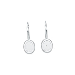 Sterling Silver Semi Mount Earrings Setting Oval OV 8X6mm DHJ
