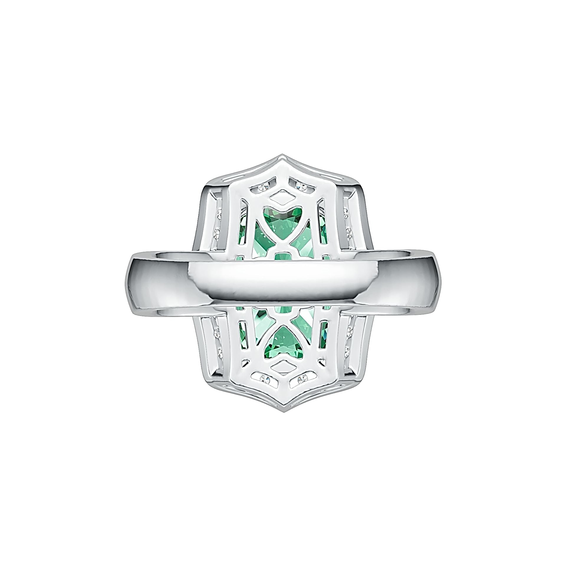 18K Gold Semi Mount Ring Setting Cushion CU 14X10mm Diamond Accent DHJ