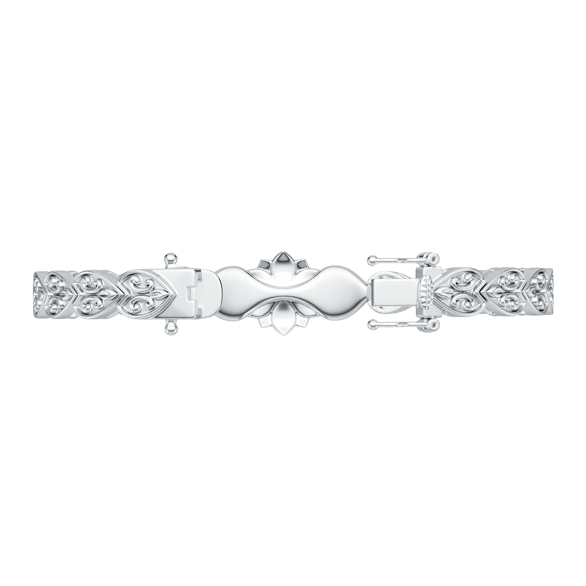 Platinum Semi Mount Bracelet Setting Round Ro 6x6mm Syz Jewelry