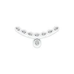 Platinum Semi Mount Earrings Setting Oval OV 10X8mm OV 8X6mm DHJ