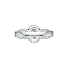 14K Gold Semi Mount Ring Setting Oval OV 8X6mm Diamond Accent DHJ