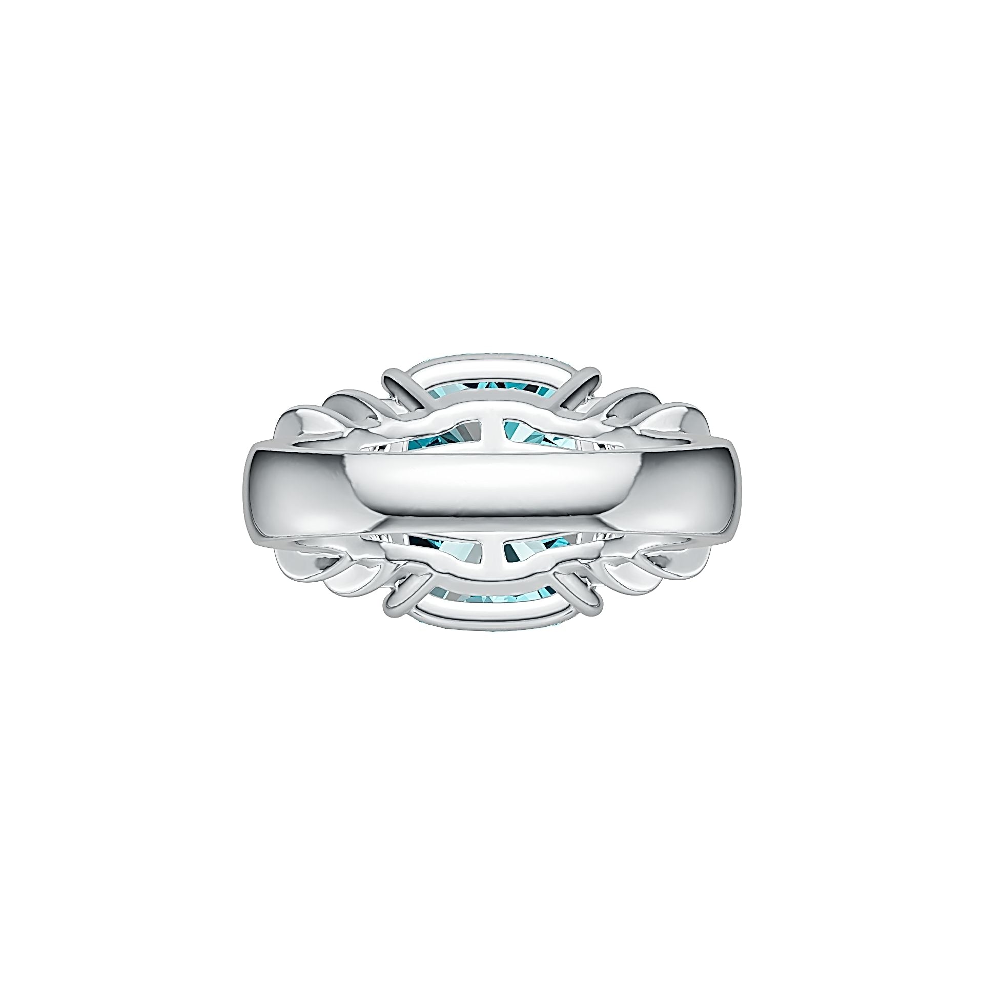 Sterling Silver Semi Mount Ring Setting Cushion CU 12X10mm DHJ