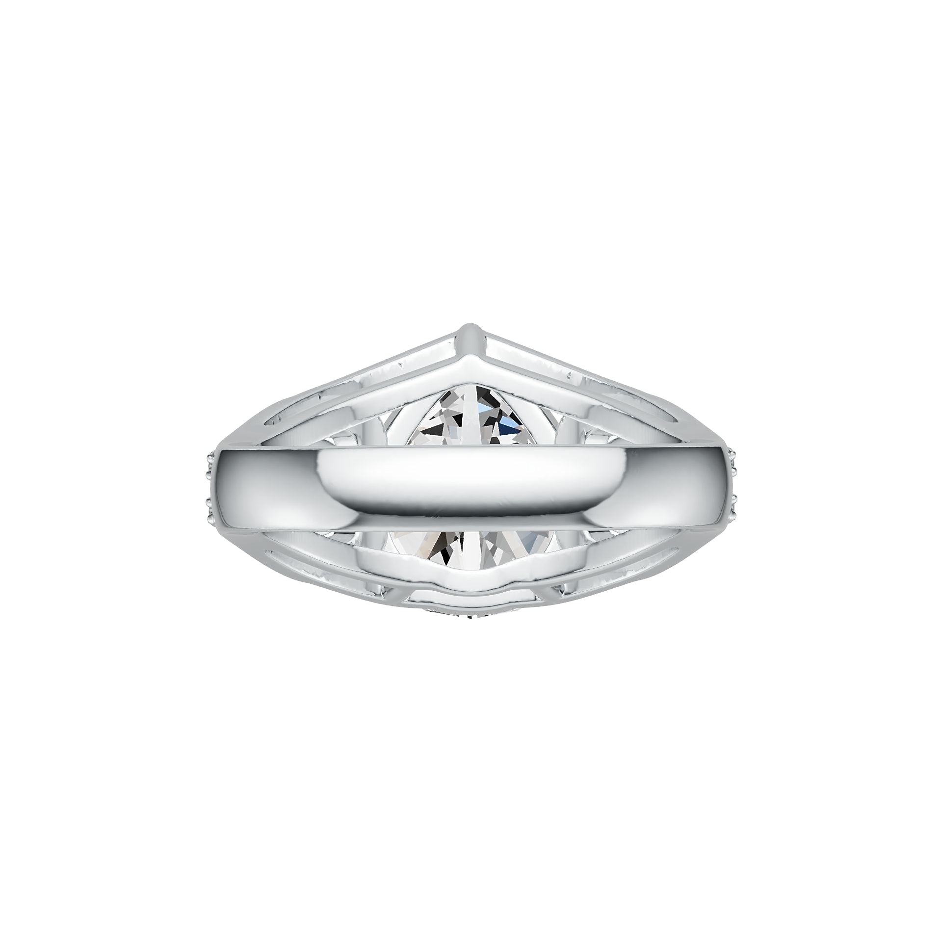 Sterling Silver Semi Mount Ring Setting Pear PE 12X10mm DHJ