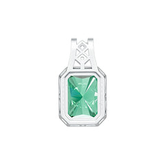 Sterling Silver Semi Mount Pendant Setting Emerald OCT 16x12mm DHJ