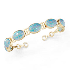 14K Gold Semi Mount Bracelet Setting Round Ro 15x10mm Syz Jewelry