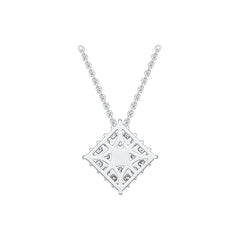 Sterling Silver Cluster Pendant with White Topaz or Moissanite Syzjewelry