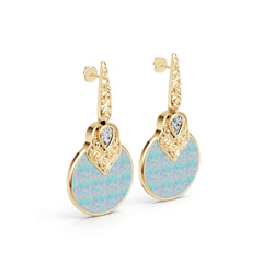 10K Gold Semi Mount Earrings Setting Round Ro 6x6mm Syz Jewelry