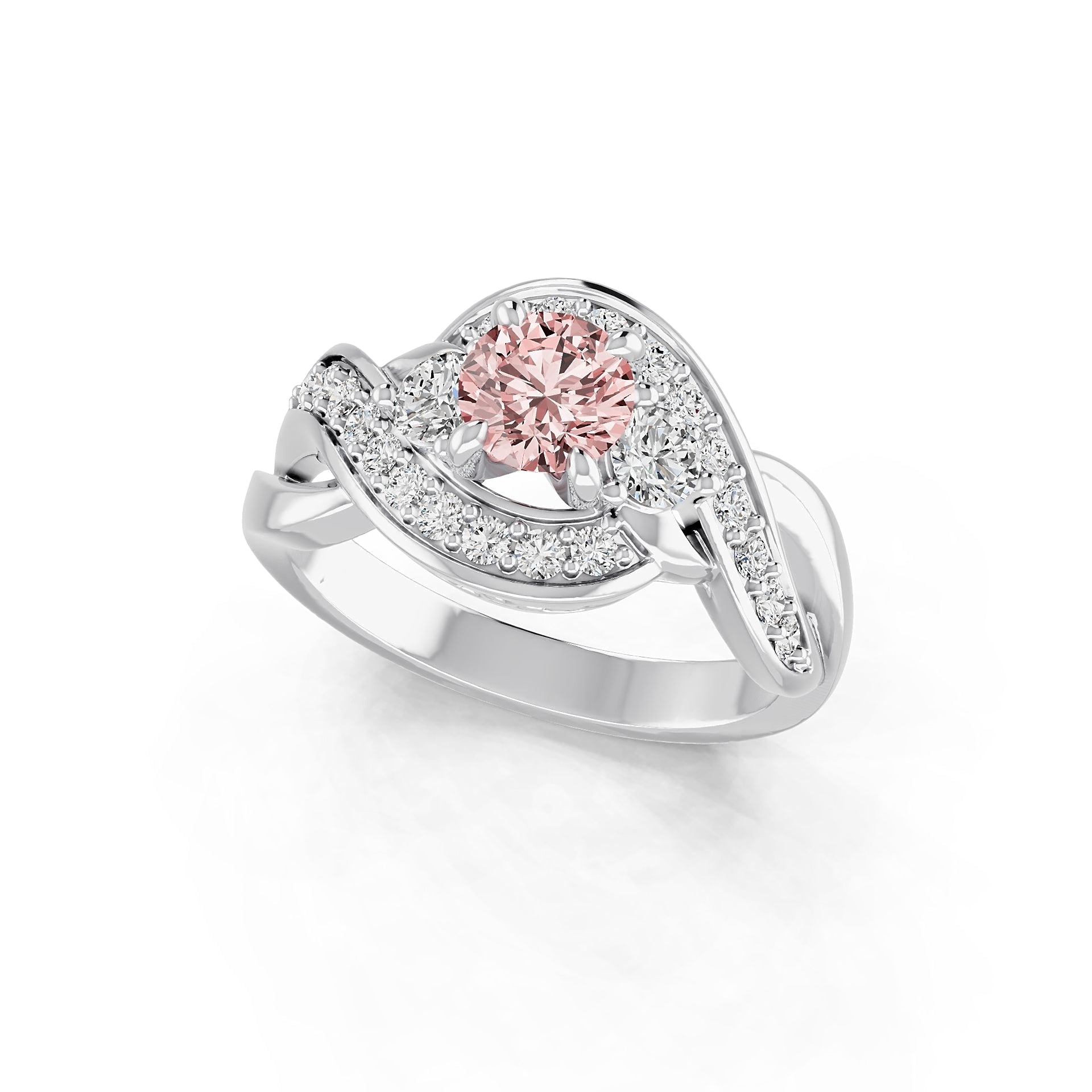 18K Gold Semi Mount Ring Setting Round Ro 5x5mm Diamond Accent Syz Jewelry