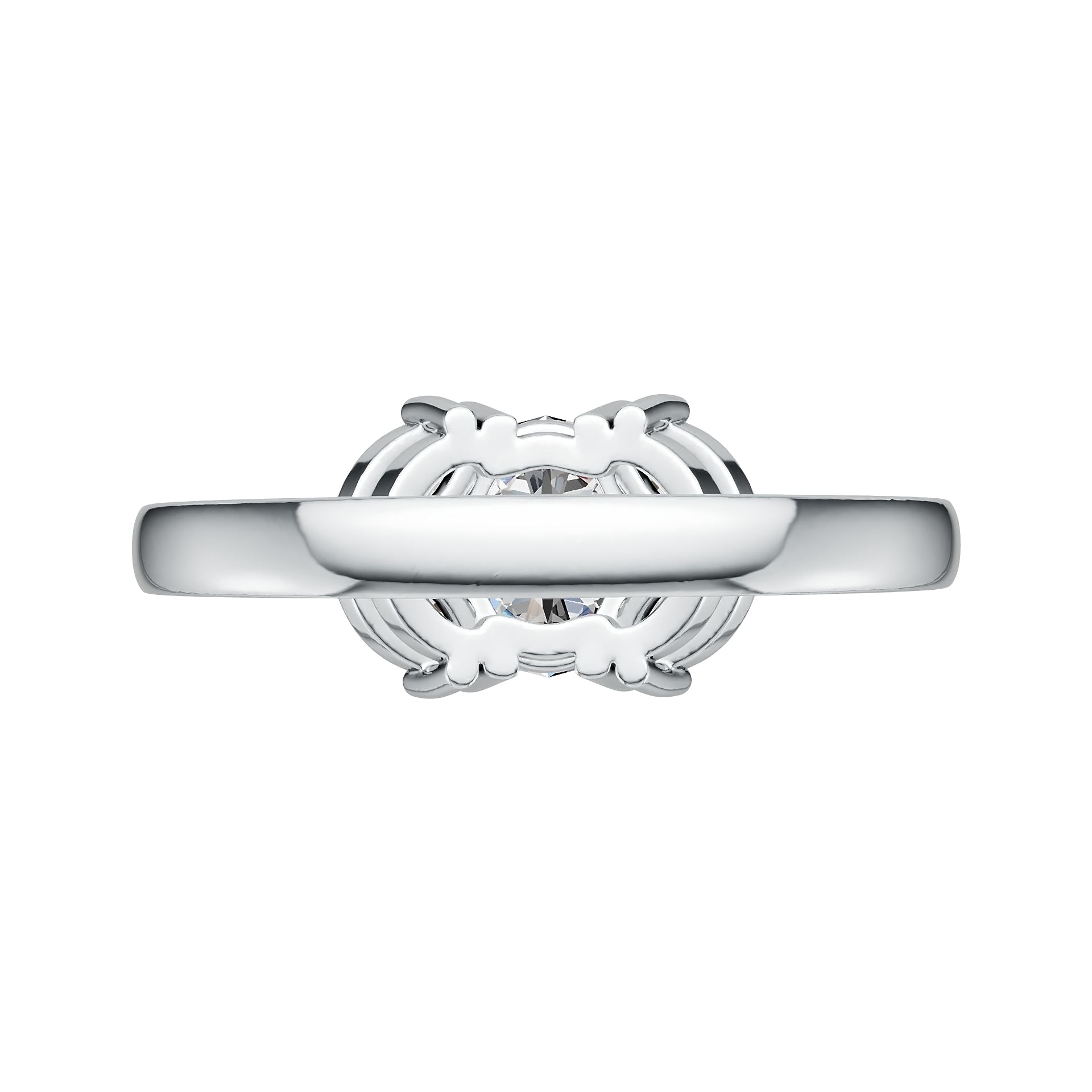 Sterling Silver Semi Mount Ring Setting Oval OV 8X6mm MQ 6X3mm DHJ