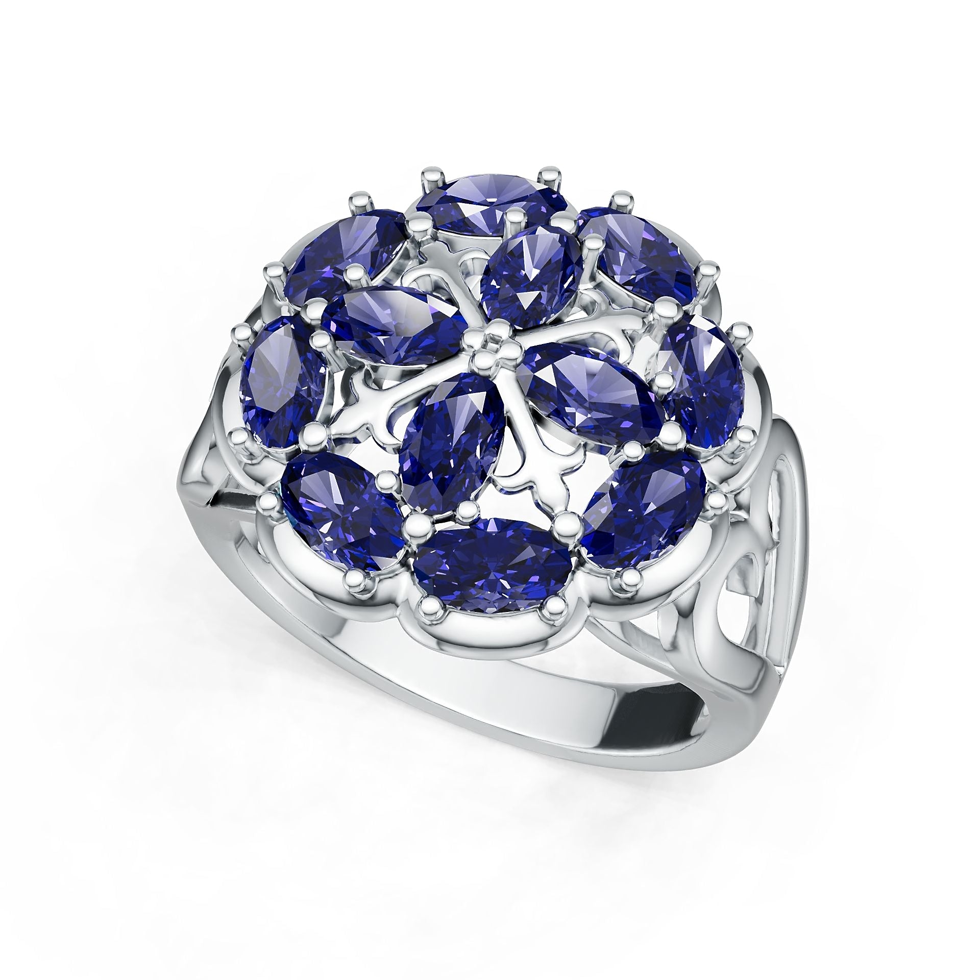 Sterling Silver Semi Mount Ring Setting Round Rd DHJ