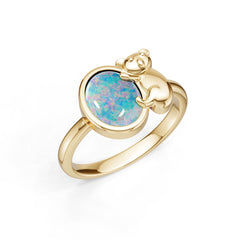 18K Gold Semi Mount Ring Setting Round Ro 10x8mm Syz Jewelry