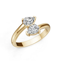 10K Gold Semi Mount Ring Setting Round Ro 7x5mm Syz Jewelry