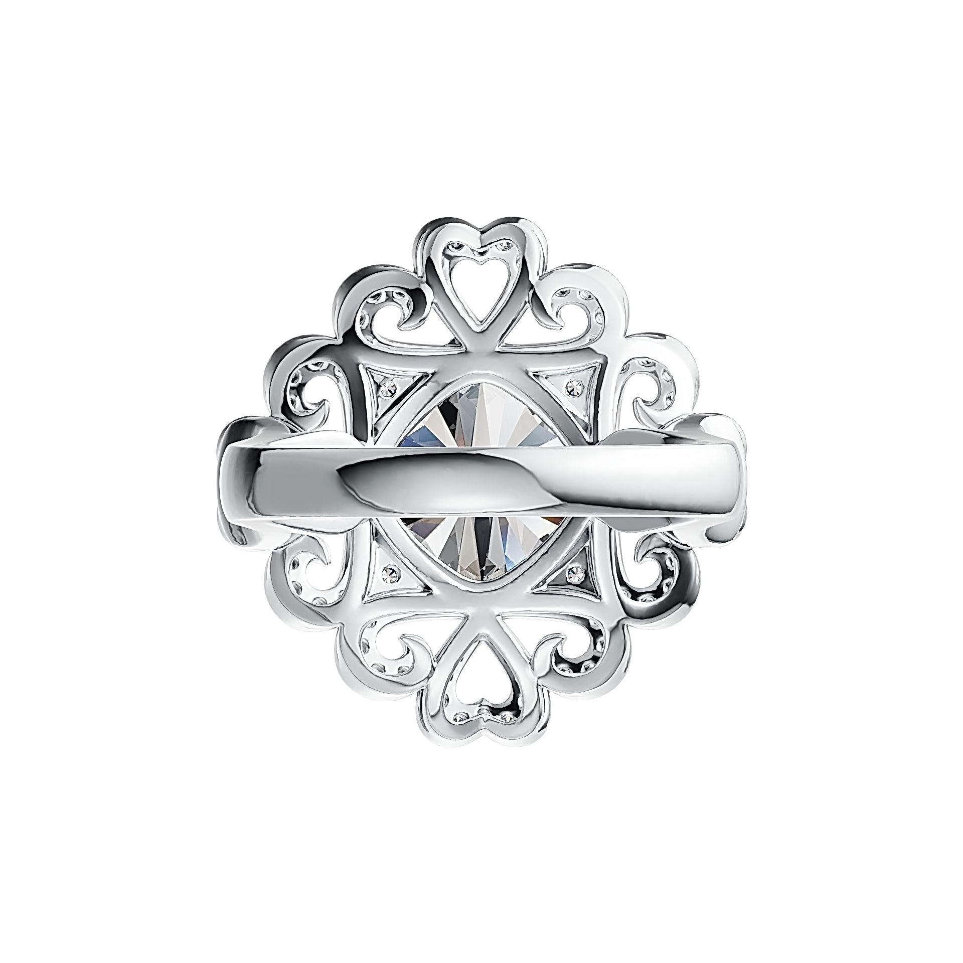 Sterling Silver Semi Mount Ring Setting Cushion CU 10X10mm Vintage Style - Syzjewelry