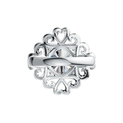 Sterling Silver Semi Mount Ring Setting Cushion CU 10X10mm Vintage Style - Syzjewelry