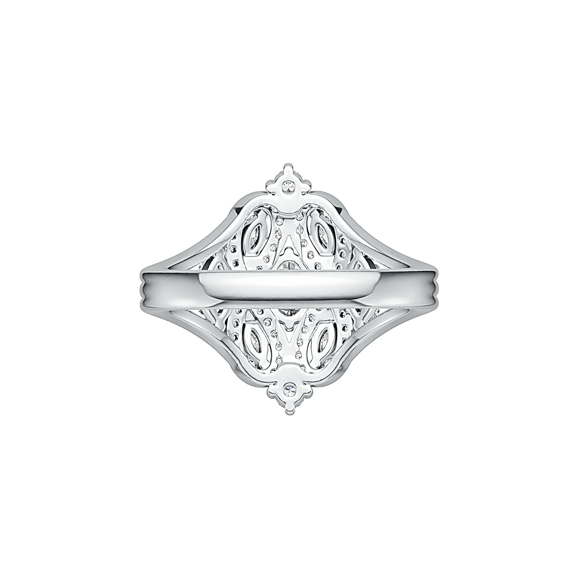 Sterling Silver Semi Mount Ring Setting Oval OV 6X4mm MQ 6X3mm MQ 4X2mm DHJ