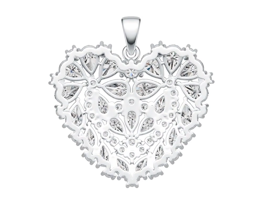 Sterling Silver Semi Mount Pendant Setting Pear PE 6X4mm DHJ