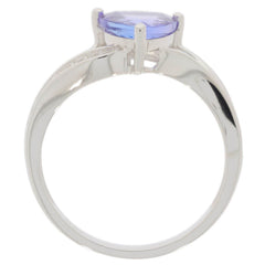 Platinum Semi Mount Ring Setting Trillion Tri 7x7mm Split Diamond Accent Syzjewelry