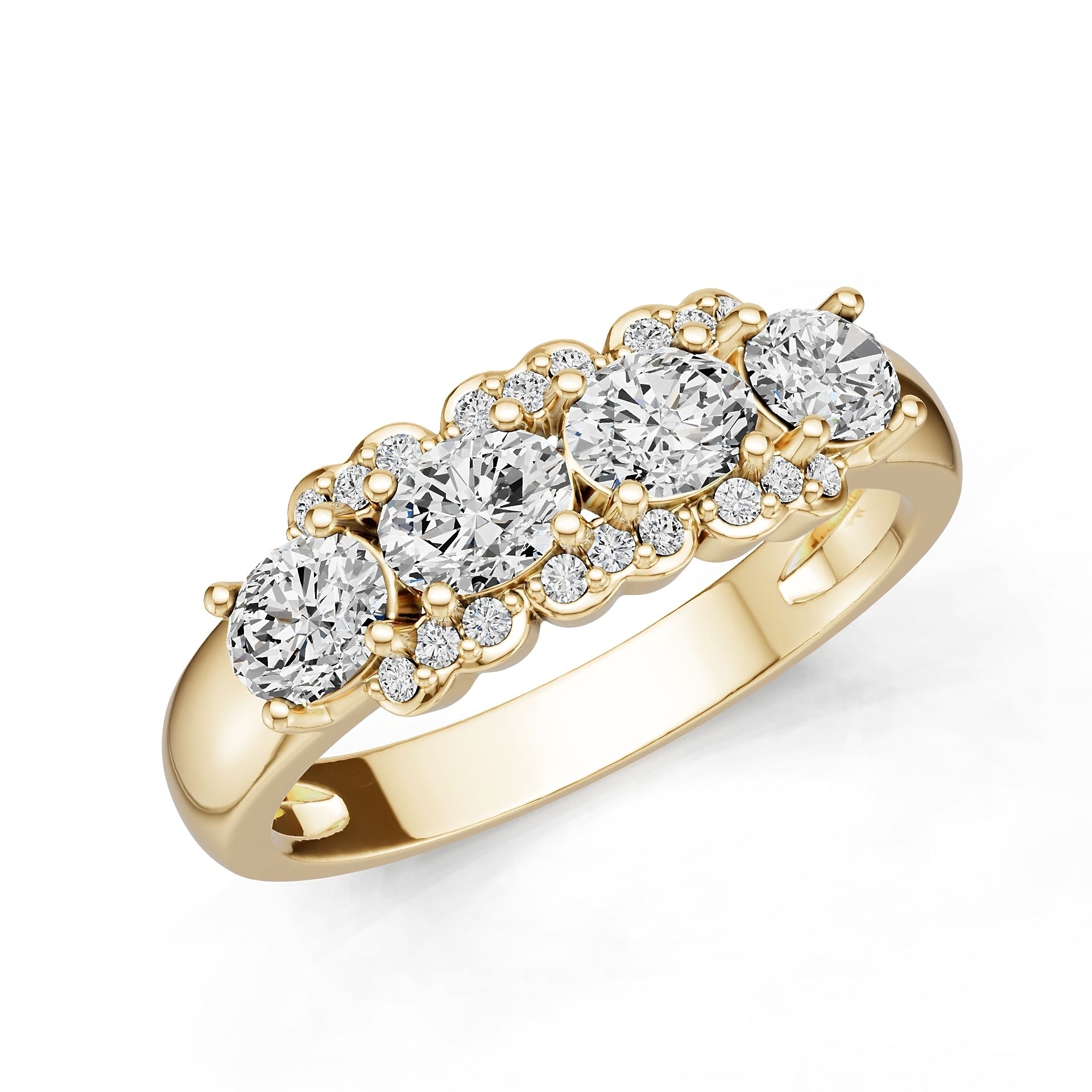 18K Gold Semi Mount Ring Setting Oval Ov 5x4mm Syz Jewelry