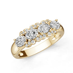 18K Gold Semi Mount Ring Setting Oval Ov 5x4mm Syz Jewelry