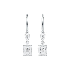 10K Gold Semi Mount Earrings Setting Cushion CU 8X6mm PE 5X3mm DHJ