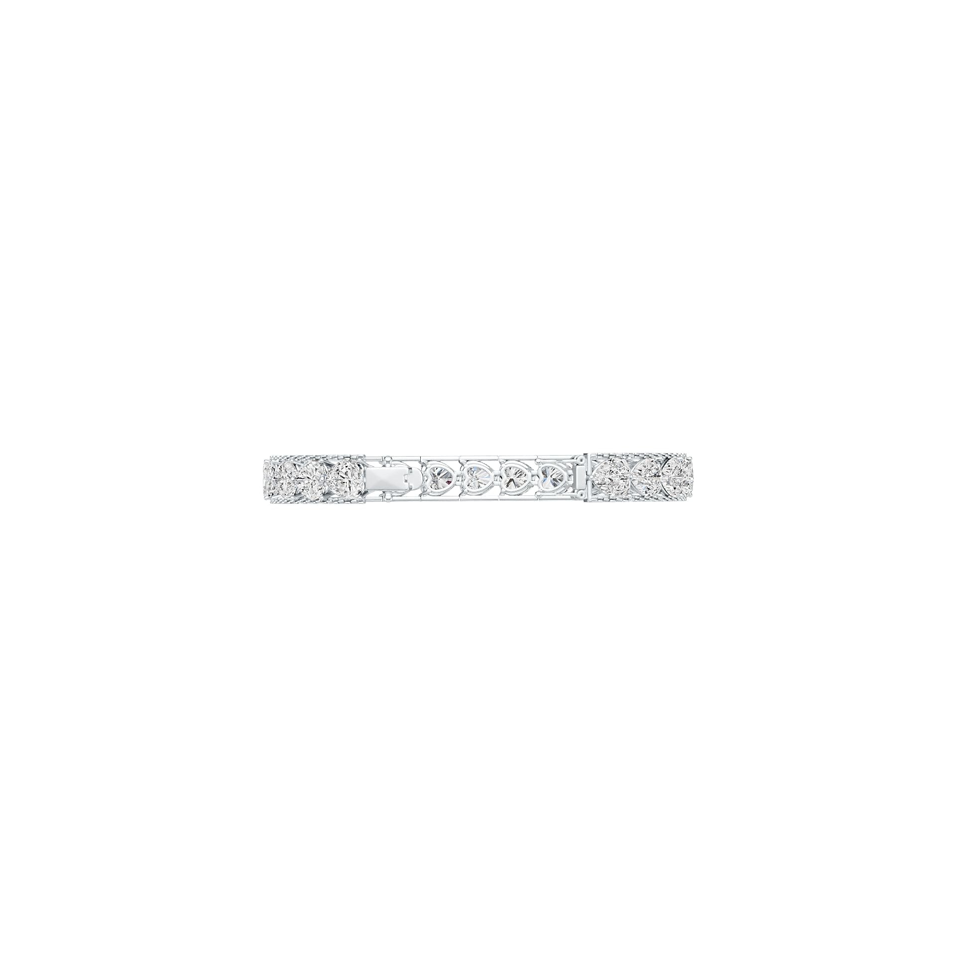 14K Gold Bracelet Semi Mount Setting Heart HT 8x8 Tennis Bracelet DHJ