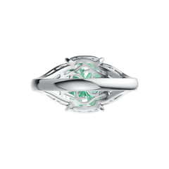 Sterling Silver Semi Mount Ring Setting Cushion CU 14X10mm TRI 4X4mm DHJ