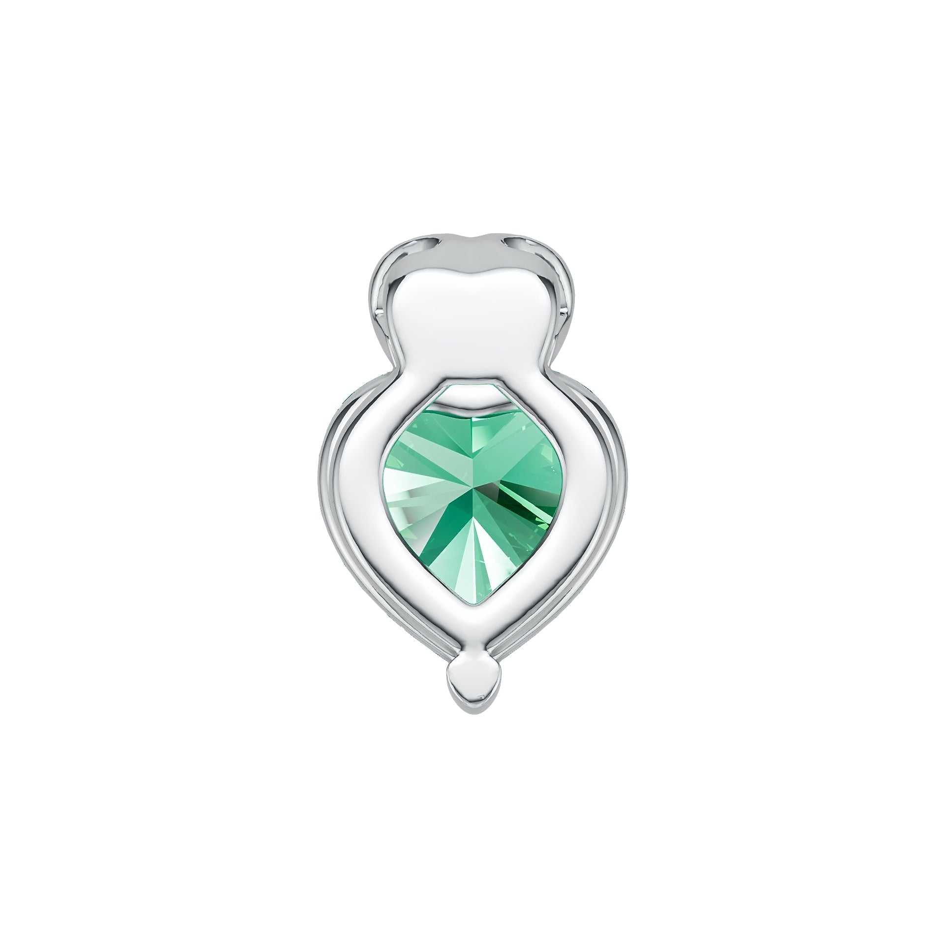 Sterling Silver Semi Mount Pendant Setting Heart HT 7X7mm DHJ
