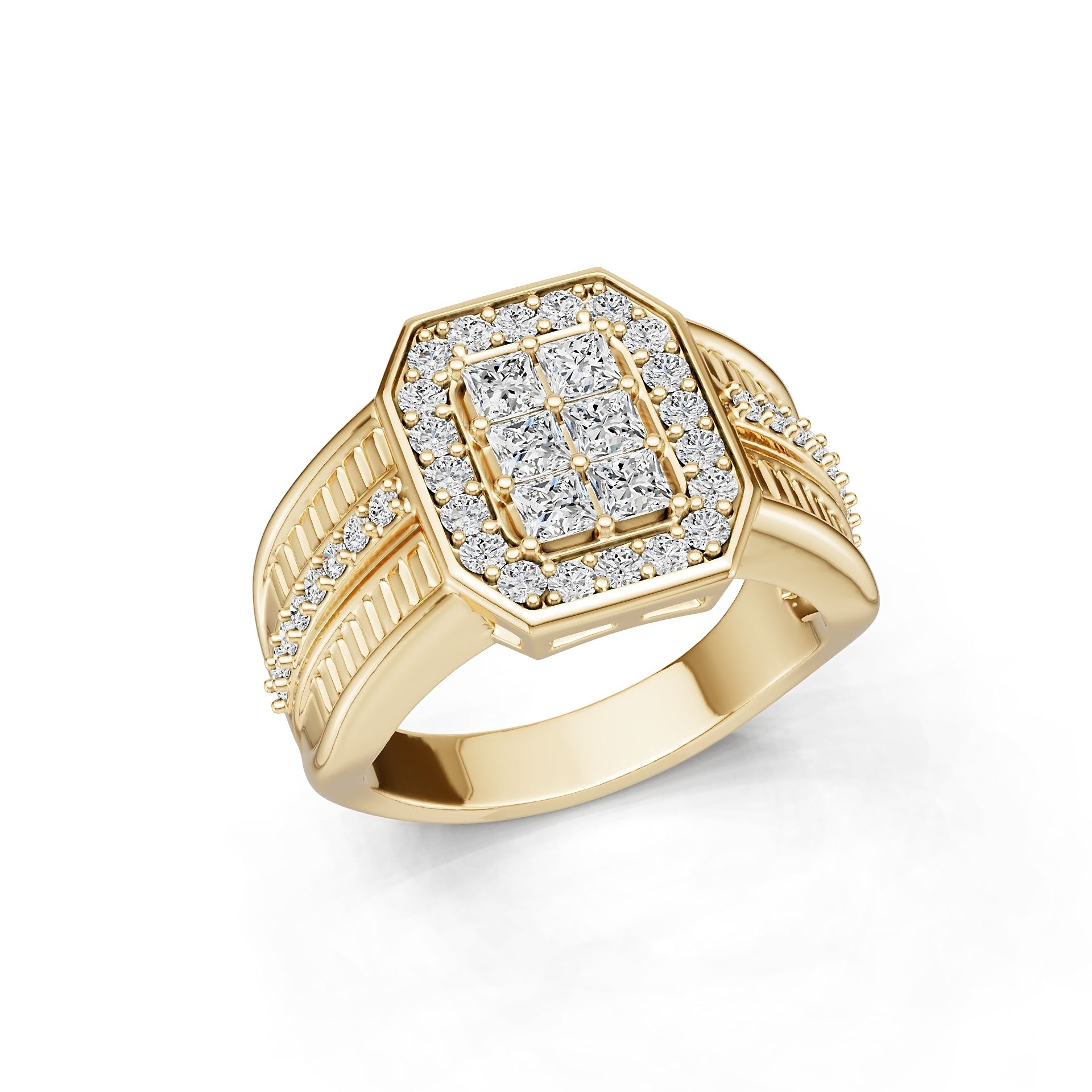 14K Gold Semi Mount Ring Setting Round Ro 6x6mm Syz Jewelry