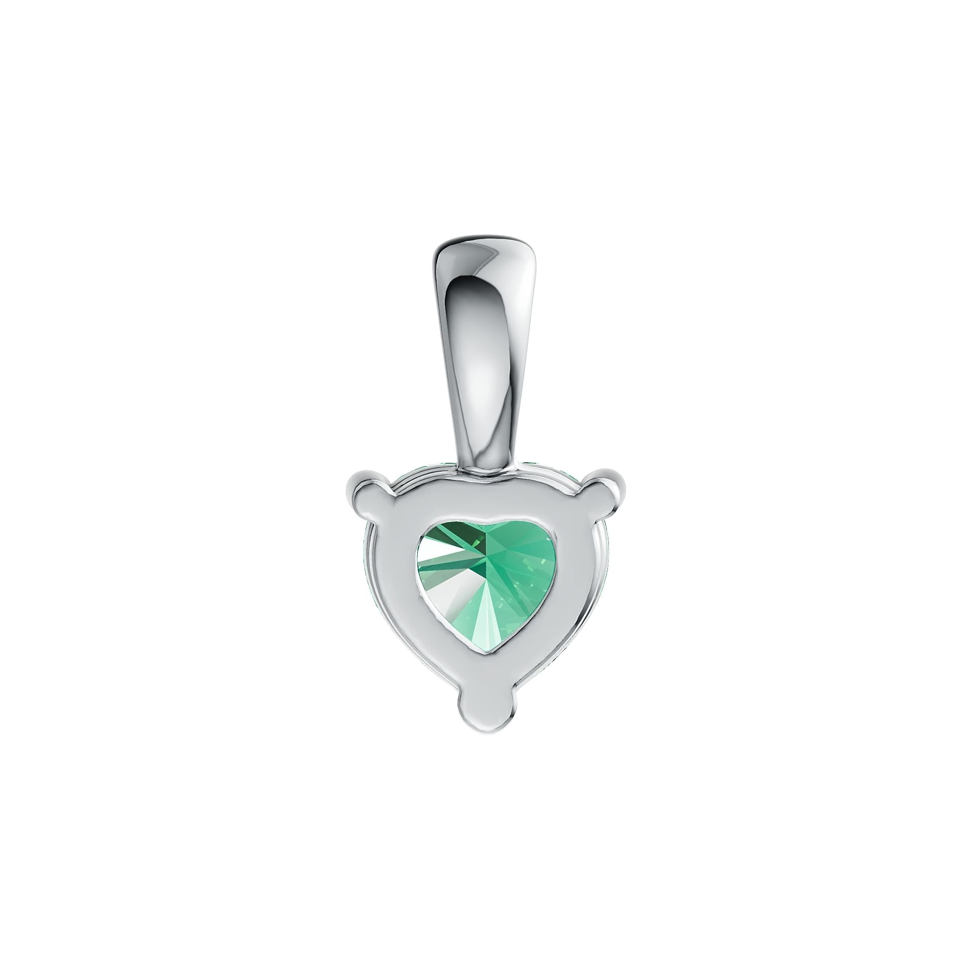 Sterling Silver Semi Mount Pendant Setting Heart HT 5.5X5.5mm DHJ