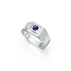 Men's Sterling Silver Semi Mount Ring Setting Round RD 4x4mm Syzjewelry