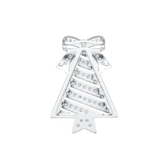 Sterling Silver Pendant with White Topaz or Moissanite Christmas Tree Theme DHJ