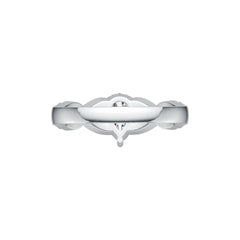 14K Gold Semi Mount Ring Setting Pear PE 9X7mm Diamond Accent DHJ