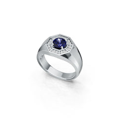 Sterling Silver Semi Mount Ring Setting Round RD 6x6mm Men's Ring Syzjewelry
