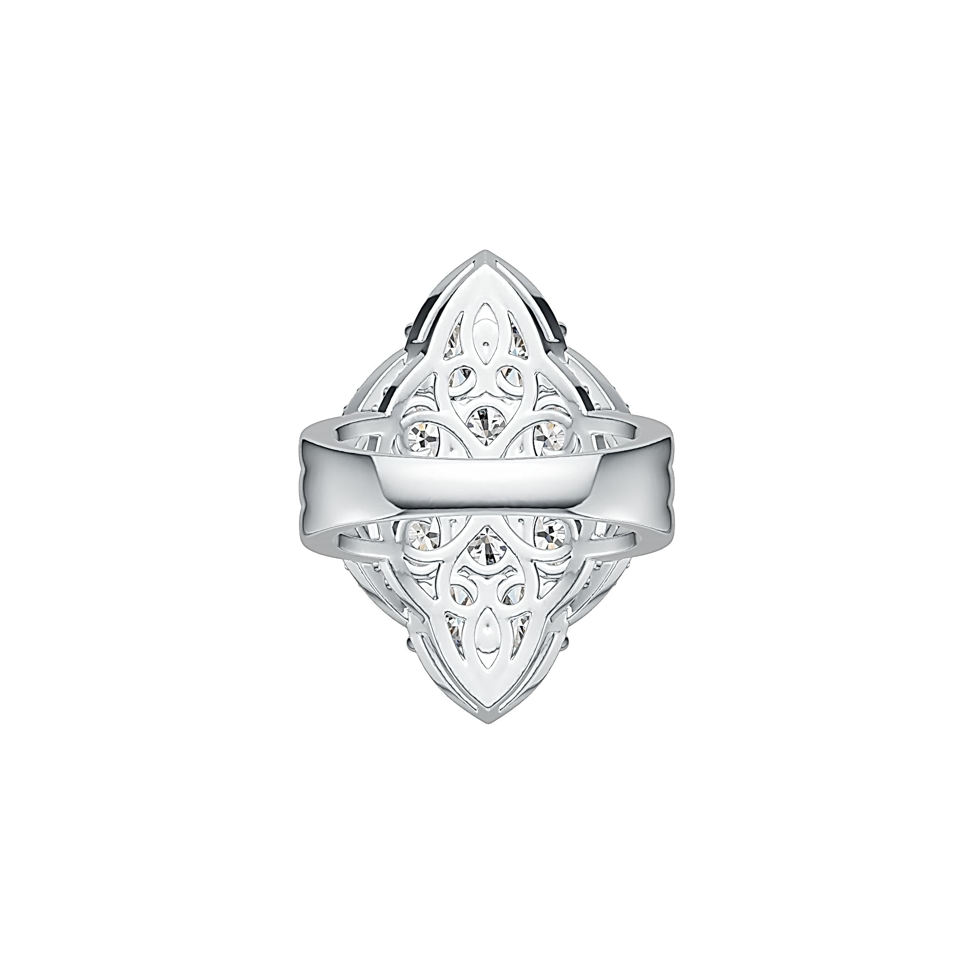 Sterling Silver Semi Mount Ring Setting Oval OV 5X4mm with White Topaz DHJ